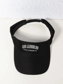 字母圖案遮陽帽 - 黑色 - 查看 5