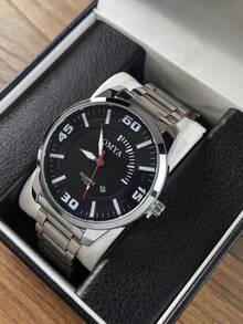 Auténtico Reloj De Pulsera Para Hombre De Negocios De Marca Omya De Moda - Negro - Ver 2