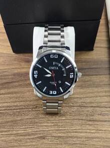 Auténtico Reloj De Pulsera Para Hombre De Negocios De Marca Omya De Moda - Negro - Ver 1