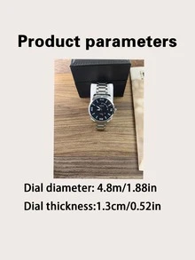 Auténtico Reloj De Pulsera Para Hombre De Negocios De Marca Omya De Moda - Negro - Ver 4