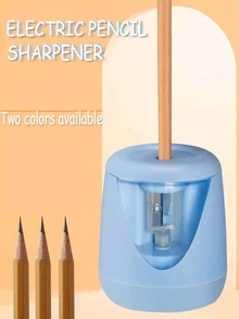 1pc Pink Electric Pencil Sharpener, Battery & Usb Powered, Automatic Sharpening, With Li-ion Battery, Bonus Pencil Lead Included - Pink - View 3