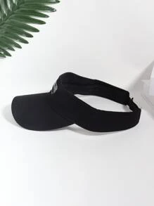 字母圖案遮陽帽 - 黑色 - 查看 6