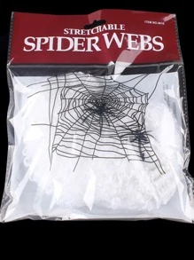 White Spider Web Decoration - White - View 3