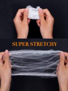 White Spider Web Decoration - White - View 4