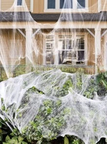 White Spider Web Decoration - White - View 2