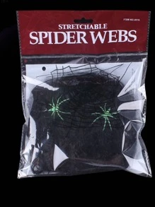 Black Spider Web Decoration - Black - View 2