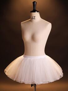 1 chiếc váy lưới dài nửa người múa ba lê màu trắng, thích hợp cho biểu diễn khiêu vũ, biểu diễn sân khấu, phụ kiện váy, quần áo Halloween mùa thu cho nữ - trắng - Xem 2