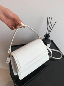 2023新品到貨夏天翻動PU皮革方包 - 白色 - 查看 9