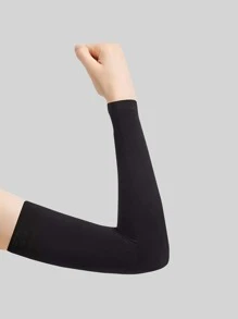 Sun Protective Anti UV Polyester Cooling Arm Sleeve - Black - View 3