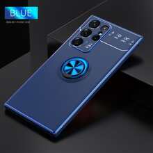 Funda de móvil unicolor con soporte de aro - Azul - Ver 2