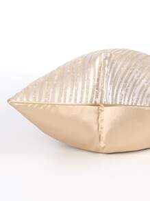 1 件现代简约金色几何图案涤纶提花方形抱枕套，适用于客厅、卧室、办公室，45cm * 45cm、50cm * 50cm、30cm * 50cm，（无枕芯） - 金色 - 查看 5