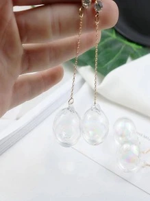 8pcs/pack Simple Tempered Glass Round DIY Bead For Necklace Bracelet Making - White - View 4