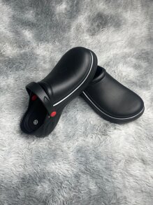 安全工作鞋具有防油、防水、防滑功能，適合廚師等工人 - 黑色 - 查看 3
