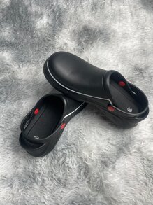 安全工作鞋具有防油、防水、防滑功能，適合廚師等工人 - 黑色 - 查看 1