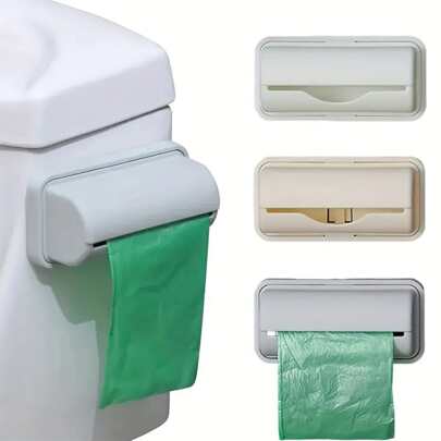 1pc Random Color Garbage Bag Dispenser, Wall-Mounted Plastic Bag Holder For Kitchen And Bathroom