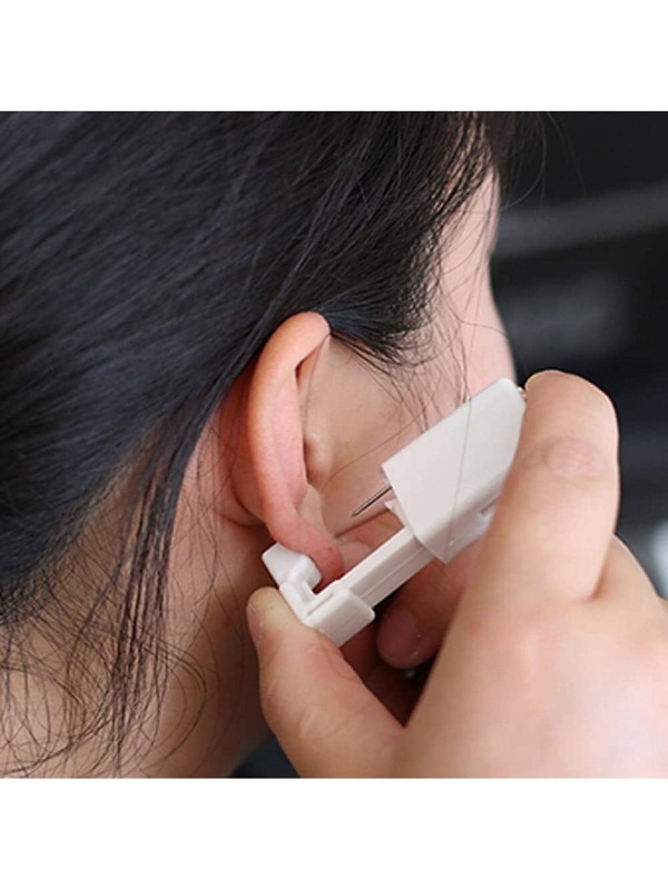 2 Pack Self Ear Piercing Gun Earring Disposable Piercing Kit No Pain