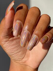 1 盒全息激光美甲闪光粉，用于指甲镜面抛光镀铬颜料闪光浸粉 DIY 指甲饰品指甲宝石指甲用品