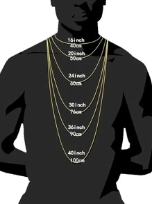 1pc Rap Men's Necklaces Are Suitable For Giving Gifts At Parties - Silver - View 4
