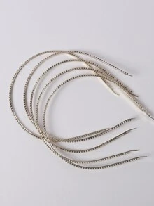 1pc Women's Fashionable Full Rhinestone Hair Band With Inspirational Design - Multicolor - View 4