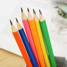 1盒6支随机颜色包装书写铅笔、素描绘图2b铅笔，适合初学者、学生、考试 - 彩色 - 查看 2