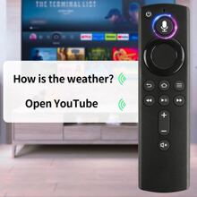 L5b83h語音替換遙控器（第2代）適用於 Fire Tv Stick 4k,第1代 Fire Tv Cube,第2代 Fire Tv Cube,fire Tv Stick 2nd Gen,fire Tv Stick Lite和fire Tv - 黑色 - 查看 3