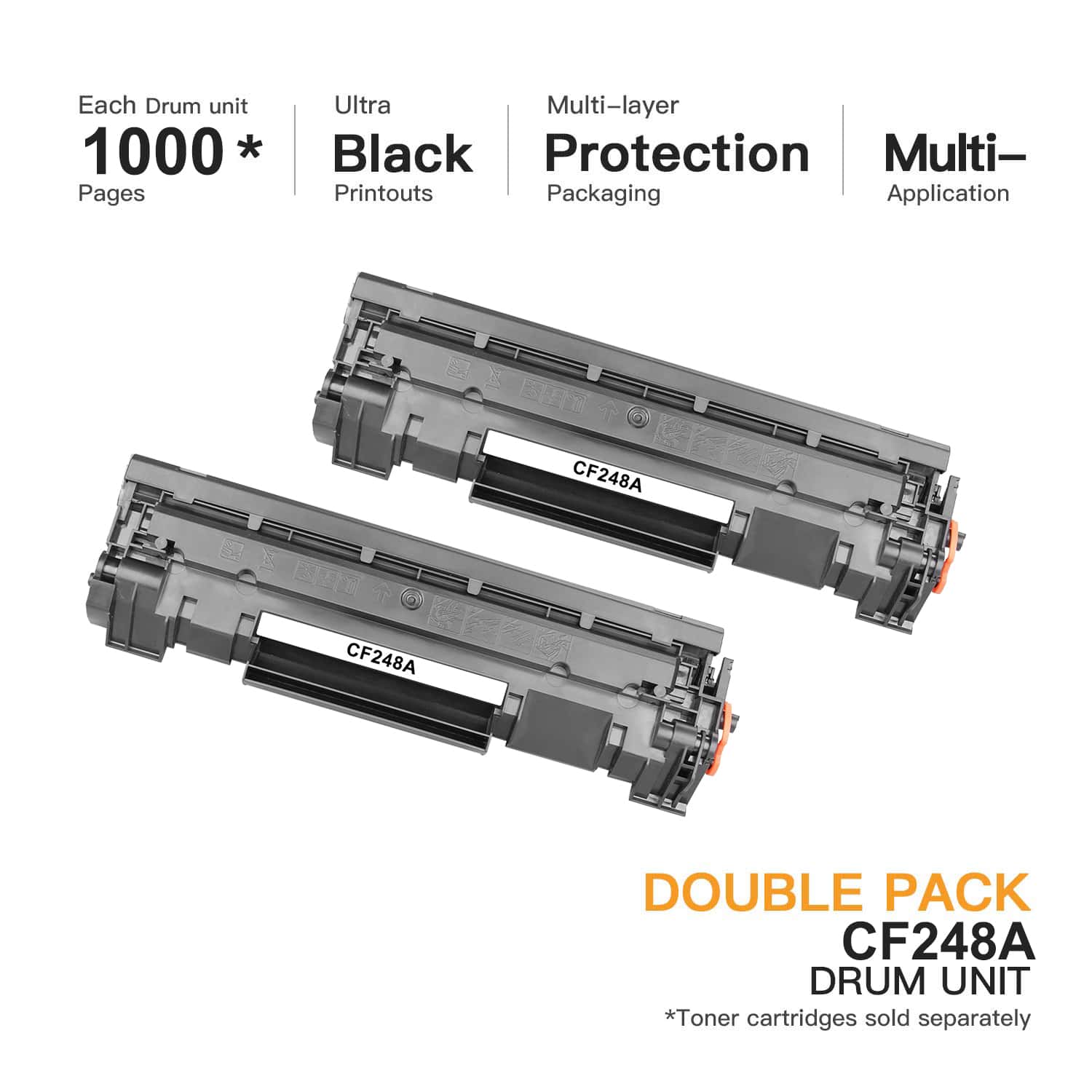AC-HF248A CF248A Bộ trống thay thế tương thích Tương thích với 48A CF248A để sử dụng với máy in LaserJet Pro M15a/M15w/M16a/M16w, LaserJet MFP M28a/M28w/M29a/MFP M29w (2 màu đen, năng suất cao) Xem thêm các mẫu tương thích Xem mô tả - màu đen - Xem 1