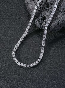 1pc Style Rap Men's Necklace Suitable For Giving Gifts At Parties - Silver - View 3