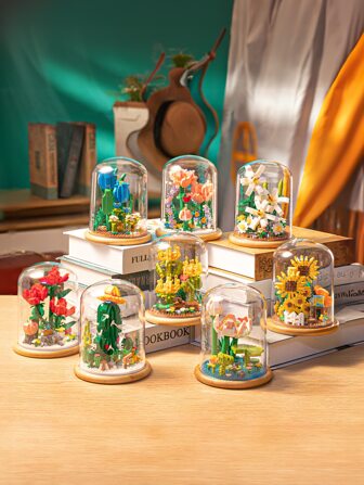 1pc Random Colored Forever Rose Building Block