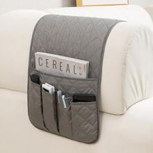 1pc Sofa Armrest Pocket Organizer With 5 Pockets, Remote Control Holder For Sofa Chair, Bedside Storage Rack