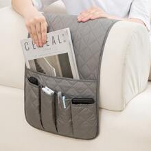 1pc Sofa Armrest Pocket Organizer With 5 Pockets, Remote Control Holder For Sofa Chair, Bedside Storage Rack