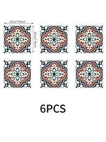 6pcs 20*20cm Self-adhesive Ceramic Tile Sticker - Multicolor - View 6