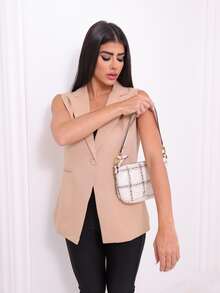 Women Blazers - Màu be - Xem 5