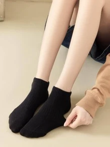 3雙黑色和白色女士襪子適用於日常生活