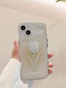 2pcs Couple Floral Minimalist TPU Phone Case Compatible With Apple 16, 15, 14, 13, 12, 11, 17 Pro Max And Series - Multicolor - View 5