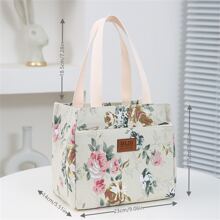 时尚新款铝箔保温饭盒袋，适用于户外野餐，保温手提包午餐袋午餐袋保温午餐袋，适用于午餐盒，午餐容器，适用于旅行、工作、办公室、学校假期、度假、学生、男士、女士、学生、露营、便携式学校午餐盒、多功能野餐包，适用于教师、学生、女士、学校用品、配件包、学校配件、学校用品 - 彩色 - 查看 3