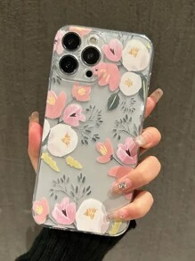 Floral Clear Phone Case - Multicolor - View 1
