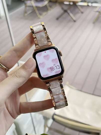 1pc Women's Band, Resin Sports Wristband, Fashion Strap Compatible With Apple Watch Ultra/SE/Series 11/10/9/8/7/6/5/4/3/2/1, 45/49/38/40/41/42/44/46mm