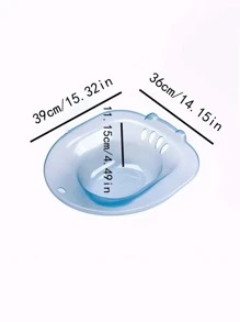 1件透明坐浴缸,附手搖泵,適用於老年人、孕婦、痔瘡患者和產後護理 - 藍色 - 查看 6