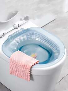 1件透明坐浴缸,附手搖泵,適用於老年人、孕婦、痔瘡患者和產後護理 - 藍色 - 查看 4