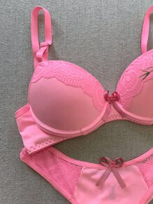 Women Bra & Panty Sets - Pink - View 2