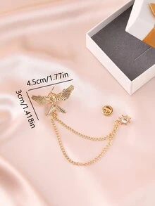 1 chiếc ghim cài áo thiết kế hình đại bàng cổ điển, phụ kiện trâm cài áo vest phong cách công sở thanh lịch dành cho nam giới - Nhiều màu - Xem 4