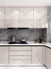 1pc Sandalwood Beige Desktop Sticker Table Cloth Waterproof Self-Adhesive Wallpaper Marble Table Decal, Renovation Stickers Peel Wall Panels, Wall Paper, Wallpapers, Spring Decoration Items Refresh Your Home, Rama Decoration Stickers - Multicolor - View 3