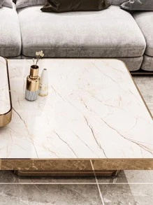 1pc Sandalwood Beige Desktop Sticker Table Cloth Waterproof Self-Adhesive Wallpaper Marble Table Decal, Renovation Stickers Peel Wall Panels, Wall Paper, Wallpapers, Spring Decoration Items Refresh Your Home, Rama Decoration Stickers - Multicolor - View 5