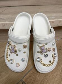 12 piezas Zuecos en forma de oso zapato para - Dorado - Ver 2