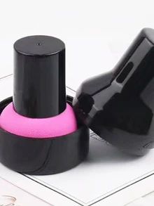 1入組圓頭蘑菇粉撲化妝海綿蘑菇形粉撲乾濕兩用不吸水手持化妝蛋 - 彩色 - 查看 2