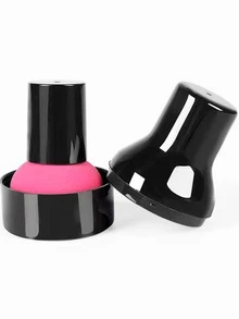 1入組圓頭蘑菇粉撲化妝海綿蘑菇形粉撲乾濕兩用不吸水手持化妝蛋 - 彩色 - 查看 5