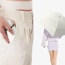 1pc Foldable Sun & Rain Umbrella For Ins Style, Ultra-light, Compact, High-end & Fashionable - white + capsule box - View 4