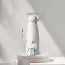 1pc Foldable Sun & Rain Umbrella For Ins Style, Ultra-light, Compact, High-end & Fashionable - white + capsule box - View 5