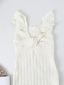 Women Sweater Dresses - 白色 - 查看 7