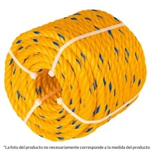 11 Mm Yellow Polypropylene Rope 1 Kilo Truper CUE-111K 40187 - Yellow - View 1